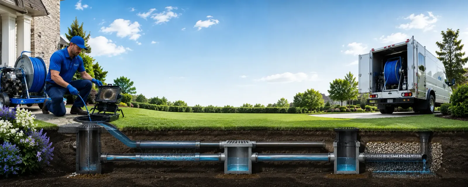 Outdoor drain cleaning information for Campus, IL